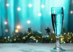 Cocktail Blue Champagne