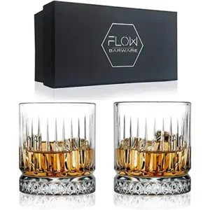 2 Verres à whisky design géométrique