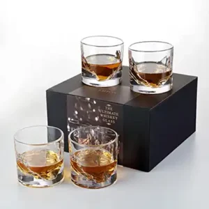 4 verres à whisky lourds